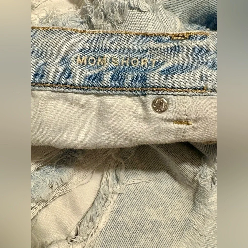 American Eagle Baggy Mom Short Distressed Denim Shorts